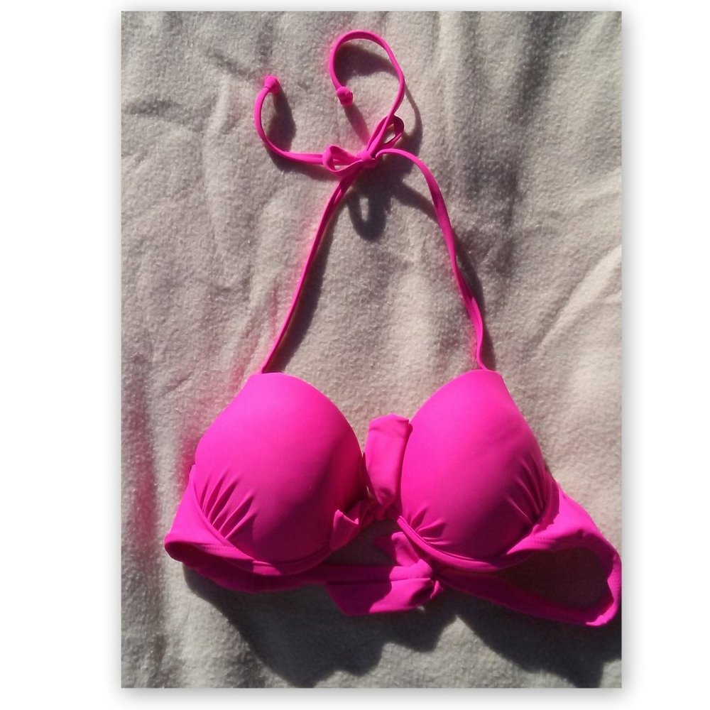Joe Boxer Size M Pink Pushup Underwire Women's Bikini Swimsuit Top